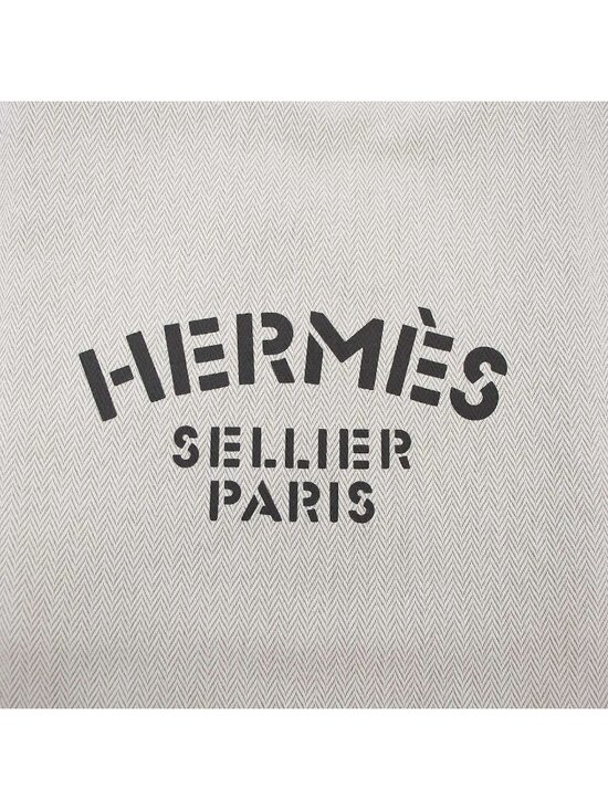 Hermes Aline Toile Chevron MM Toileche Blanc 2-Way Shoulder Backpack Beige main image 4